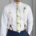 thumbnail image 3 of Watercolor Dinosaur Necktie - Artistic Dino Artwork, Soft Satin Fabric, Universal Fit for Men, 58.3" Length, 3 of 5