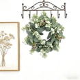 thumbnail image 7 of Bcylexb 13 Inch Artificial Green Wreaths for Front Door, Realistic Fake Eucalyptus Wreath Greenery Wreath with Flowers for All Seasons Home Wall Window Decorations, 7 of 7