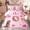 Pink 09, variant on Erosebridal Pink Cowgirl Boot Kids Twin Bedding Sets, Fashion Princess Bedding Comforter Set, 7pcs