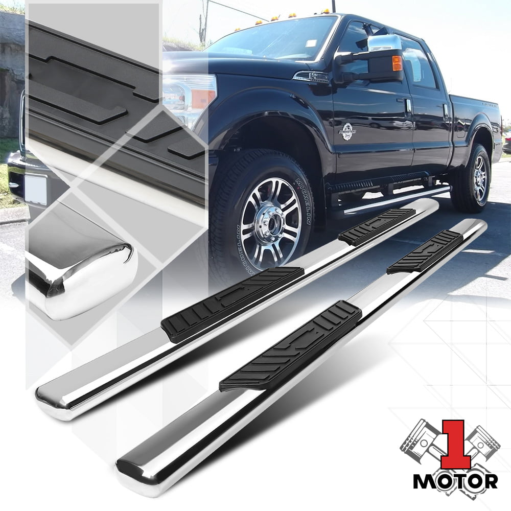 Chrome 5" Oval Side Step Nerf Bar for 9916 F250 F350 F450 F550 SD Ext/Super Cab 00 01 02 03 04