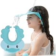 thumbnail image 1 of Gorro de ducha para bebé azul, gorros de baño con visera ajustable, protector de sombrero de champú, visera de baño para bebé, protege los ojos y oídos de los niños, gorro de ducha lindo oso de fresa  Electrónica, 1 of 5