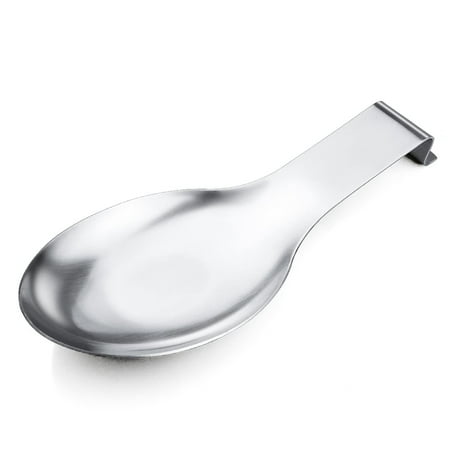 

1 PCS Stainless Steel Spoon Rest Spoon Holder for Stove Top Utensil Spoon Rest Holder kitchen utensils Holder for Ladles Spatula Cooking Utensils or Kitchen Tools (Silver) C49