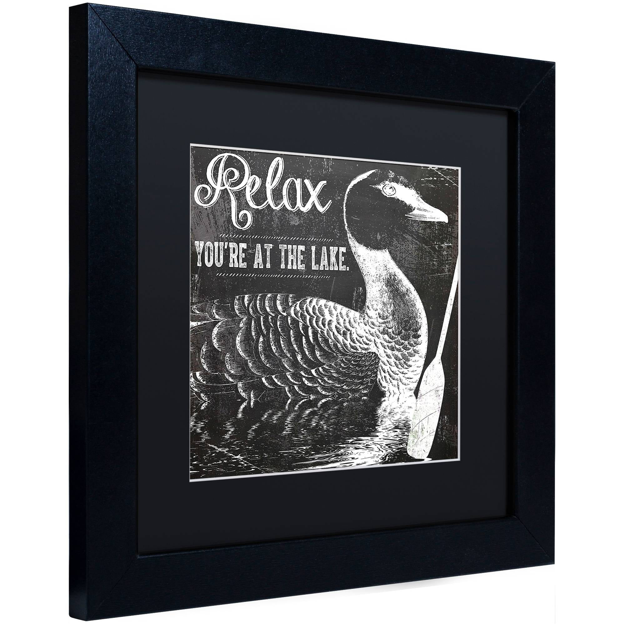 Trademark Fine Art "Lake House IV" Canvas Art by Color Bakery Black Matte, Black Frame