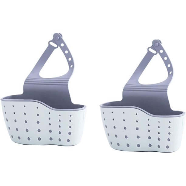 Rejilla De Almacenamiento De Fregadero De 2 Piezas, Jabonera De Esponja, Cesta Colgante De Escurridor, Para Almacenamiento De Cocina, Estante De Drenaje, Otro Almacenamientoblue. Afortunado Sencillez