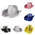 thumbnail image 4 of LED Light-Up Cowboy Hat Retro Western Style Luminous 5 Color Available Sunshade, 4 of 5