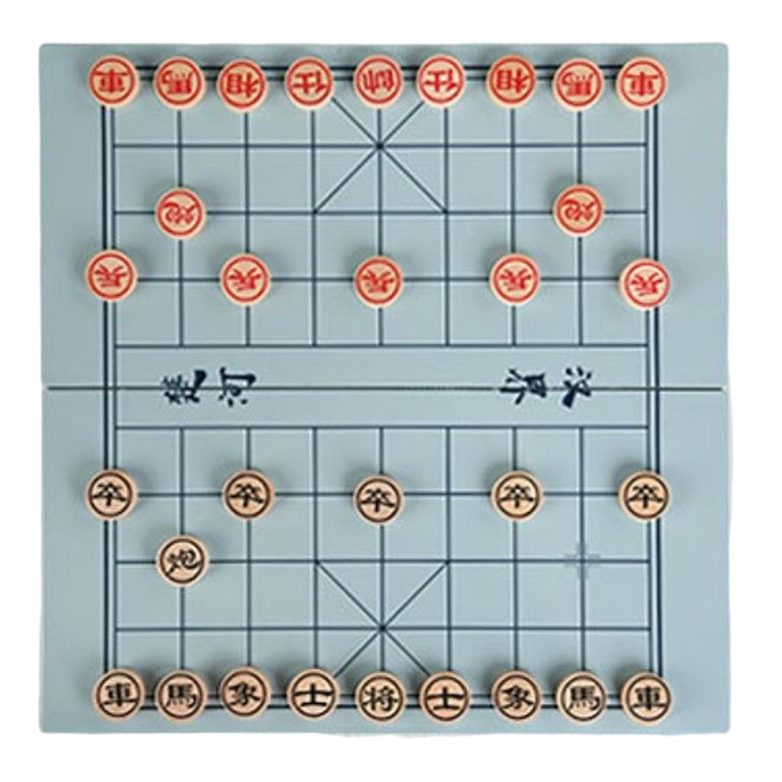 Luoyer 15 polegadas Conjunto de xadrez chinês com PU Couro Foldable Board  Xiangqi Portable Chinese Chess Game Set Estratégia Xiang Qi Jogos de  tabuleiro para 2 jogadores para crianças adultos Família 