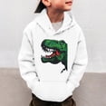 thumbnail image 4 of ZXLBBD Hoodies for Boys Children Kids Dinosaur Print Hoodie Sweatshirt with Front Pocket Fashion Versatile School and Daily Wear Casual Durable,White,Size 12 Y-13 Y, 4 of 4