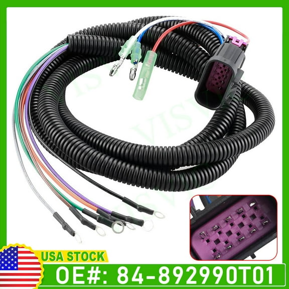 Fit Mercury Marine Boat Analog Gauge Harness 84-892990T01 | 9-Pin 5 Foot