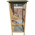 thumbnail image 3 of New 70” Large Outdoor Bird Aviary Weatherproof Wooden Indoor Bird Cage Easy Pull Out Clean Tray Asphalt Roof for Finches Doves Parrots Parakeets Canaries Cockatoos Lovebirds Pigeons, 3 of 9