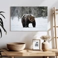 thumbnail image 3 of Elephant Stock Winter Grizzly Bear Wall Art - Horizontal Canvas Wall Art - Living Room Wall Decor - Animal Canvas - Brown And Gray Decor - 24" x 16", 3 of 8
