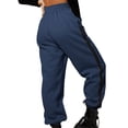 thumbnail image 4 of Bovemsi Casual Pants for Women Fashionable High Waist Loose Sports Jogging Trousers Sweatpants Beach Trousers with Pockets, 4 of 6