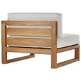 thumbnail image 5 of Ergode Upland Outdoor Patio Teak Wood 2-Piece Sectional Sofa Loveseat - Natural White, 5 of 5