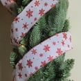 thumbnail image 3 of Snowflakes Burlap Wired Christmas Craft Ribbon, 3 of 3