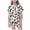 Grey, variant on HCYSFG Girls Halloween Pajama Sets Print 2 Piece Notch Neck Short Sleeve Contrast Piping Lounge Set Button Front Shirt And Shorts Sleepwear Sets