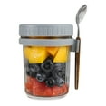 thumbnail image 3 of Fanshiluo Overnight Oats Container With Lid And Spoon,Overnight Oats Jars,Portable Mason Jars With Lid For Cereal Container Capacity 350Ml, 3 of 5
