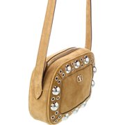 Valentino Nellcote Suede Crossbody, Beige