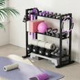 thumbnail image 5 of Gijjgole 3 Tier Adjustable Dumbbell Rack-Heavy-Duty 450LB Capacity Weight Storage Stand for Dumbbells, Space-Saving Weight Rack for Home Gym Organizer (Rack Only), 5 of 7