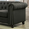 thumbnail image 6 of Furniture of America Tufted Traditional Faux Linen Bakari Sofa, Gray, 6 of 6