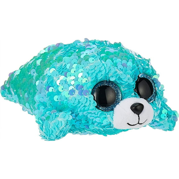 Wave Aqua Seal Flippable Sequin Beanie Boo