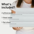 thumbnail image 3 of Hitime 4 Pieces Microfiber Full Sheet Set, Deep Pocket Fit 16", Breathable Super Soft Luxury Hotel Style Home Decor Full Size Sheet Set, Gift for Women, Men, 3 of 9