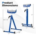 thumbnail image 2 of Ironmax Lot de 2 Supports Pliants pour Rouleaux, Supports d'Aération Portatifs, Hauteur Réglable Bleu, 2 of 10