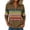 (New43)Coffee, variant on Women's Striped Half Zip Sweatshirt Casual Sporty Long Sleeve Pullover Tops Crewneck Collar Sweater Comfy Fall Spring Gym Workout Running Basic