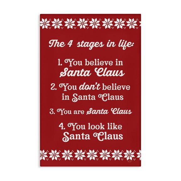 Stupell Industries - Santa Claus Four Stages in Life Canvas Art, 30 x 45, Made In USA