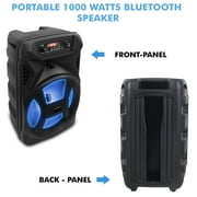 (Qty 2) Technical Pro 500W Portable 8 Bluetooth Speaker with Woofer & Tweeter (Black)