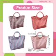 thumbnail image 3 of Striped Beach Tote Bag, Large Capacity Waterproof Striped Shoulder Handbag, Lightweight Reusable Grocery Shopping Bag, Casual Multicolor Stripe Carry Bag for Travel Pool Picnic Daily Outdoor Use, 3 of 7