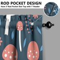 thumbnail image 3 of Mushroom (6) Kitchen Curtains - Vintage Tier Curtains for Bathroom Living RV Rod Pocket Window Drapes 36 Inch 2 Panels Set 27.5"x39" Window Treatment Tiers, 3 of 4