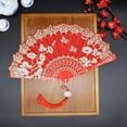 thumbnail image 4 of PFDDRW Chinese LuXury Gliding Folding Fan Wedding Bridal Fan Dance Performance New W1 (black), 4 of 6