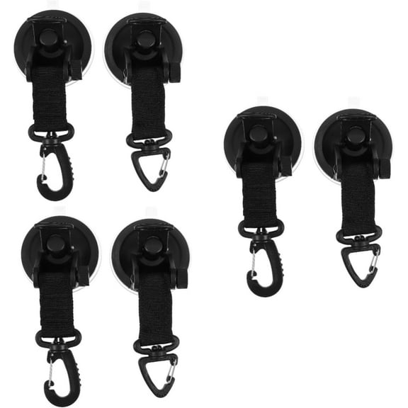 Suction Cup Hooks 6 Pcs Suction Cup Hook Swivel Hooks Heavy Duty Suction Cups Outdoor Hooks Shower Hooks for Inside Shower Heavy Duty Lock Grip Abs, Nylon Suction Cup Hanger
