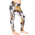 thumbnail image 3 of COEQINE Cat Yellow Grey Girls Yoga Legging High Waist Sport Pants Buttery Soft Stretch Running Leggings Pants for 4-5 Years Kids Girls, 3 of 7