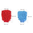 thumbnail image 2 of Uxcell Large Double-Side Microfiber Soft Chenille Dusting Mitten Blue Rose Red 2in1 Set, 2 of 5
