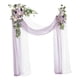thumbnail image 1 of Arco de boda con kit floral, decoración de corona de rosas, guirnalda de flores artificiales para eventos Púrpura, 1 of 9