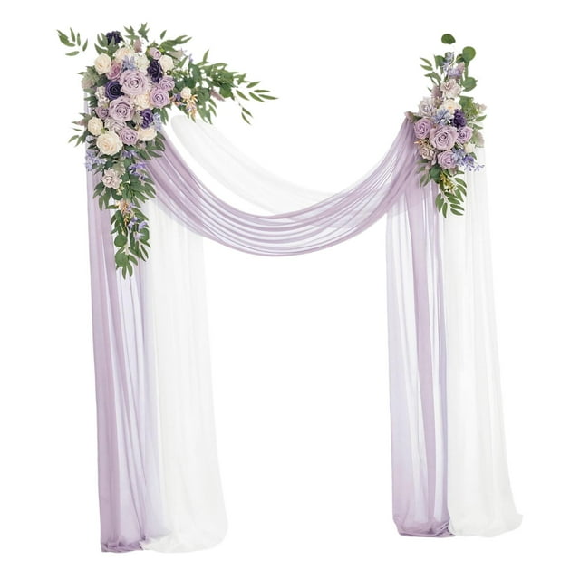 Kit de arco de flores artificiales para boda, guirnalda de rosas falsas, fondo floral Púrpura