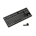 thumbnail image 1 of YMDK 87 PBT Double Shot Shine Through ANSI ISO OEM Profile Pudding Keyset Keycap for MX Mechanical Keyboard (87-Key Black) (Only Keycap), 1 of 3