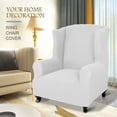 thumbnail image 2 of Stretch Chair Slipcover 1-Piece Soft Jacquard Wing Chair Cover Living Room Slipcovers, 2 of 6