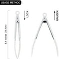 thumbnail image 2 of ZHAOCHENG Juego de pinzas para servir minisilicona 21,5 cm 8,46 pulgadas blanco nieve, 2 of 5
