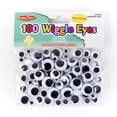 thumbnail image 2 of Creative Arts by Charles Leonard Wiggle Eyes, Peel'n Stick, Black, Assorted Sizes, 100/Bag | Bundle of 2 Packs, 2 of 2