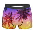 thumbnail image 5 of Uemuo Palm Trees at Sunset Pattern Men's Boxer Briefs,Trunk Anti-Chafing,Comfortable, Durable, and Stylish Underwear-Small, 5 of 9