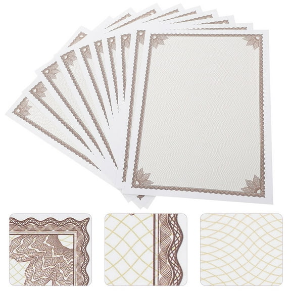OUNONA 15 Sheets Recognition Certificate Paper Blank A4  Certificate Paper Awards Printer Paper for Diplomas Certificates and Special Recognitions (A4)