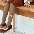 thumbnail image 3 of Coerni Baby Girls Ribbed Tights Comfy Cotton Pantyhose Toddler Winter Warm Stockings Soft Knit Leggings Kids Cute Ballet Pants, 3 of 8
