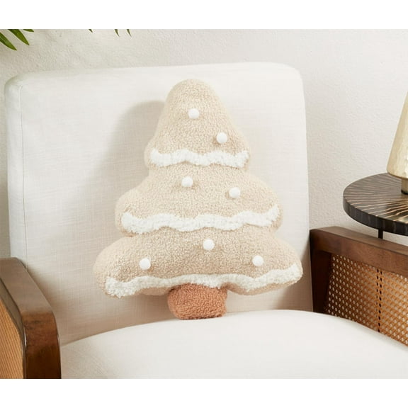 Fennco Styles Christmas Tree Decorative Throw Pillow 13" W x 17" L - Natural Plush Pillow for Winter Holiday, Couch, Bedroom, Living Room and Office Décor