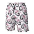 thumbnail image 4 of Salouo Poodle Dog Pattern Swim Trunks for Men,Men's Hawaiian Bathing Suit Swimsuits Quick Dry Swimming Board Shorts Beach Shorts with Pockets-Small, 4 of 6