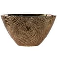 thumbnail image 1 of Urban Trends Collection 24460 Stoneware Elliptical Tapered Vase Beaded Chrome - Bronze, 1 of 1