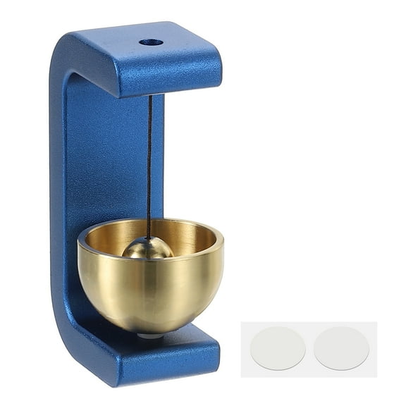 1 Set Shopkeepers Bell, Metal Door Chime Hanging Door Bell Self-adhesive Hanging Jingle Bells for Door Opening Business When Entering Refrigerator Car, C-Shape, Blue
