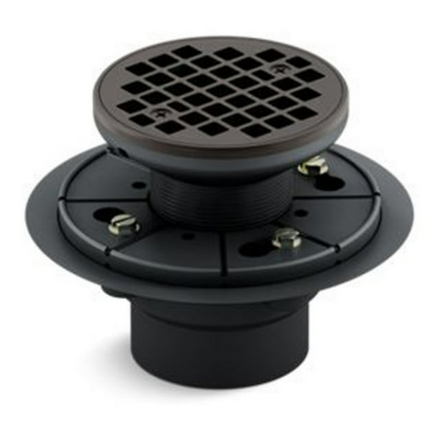 Kohler K-9135-2BZ Tile-In Round Shaped Shower Drain, Oil Rubbed Bronze Finish, Black