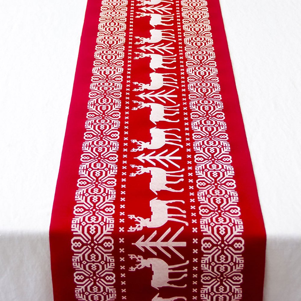 Christmas Themed Table Runner Printed Tablecloth Home Restaurant Dining