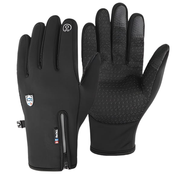 Winter Warm Gloves 1 Pair Waterproof Touchscreen Cold Weather Mittens for Cycling